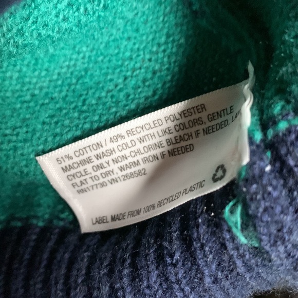 Wild Fable XS Dark Teal Striped Sweater NWT - Picture 3 of 3